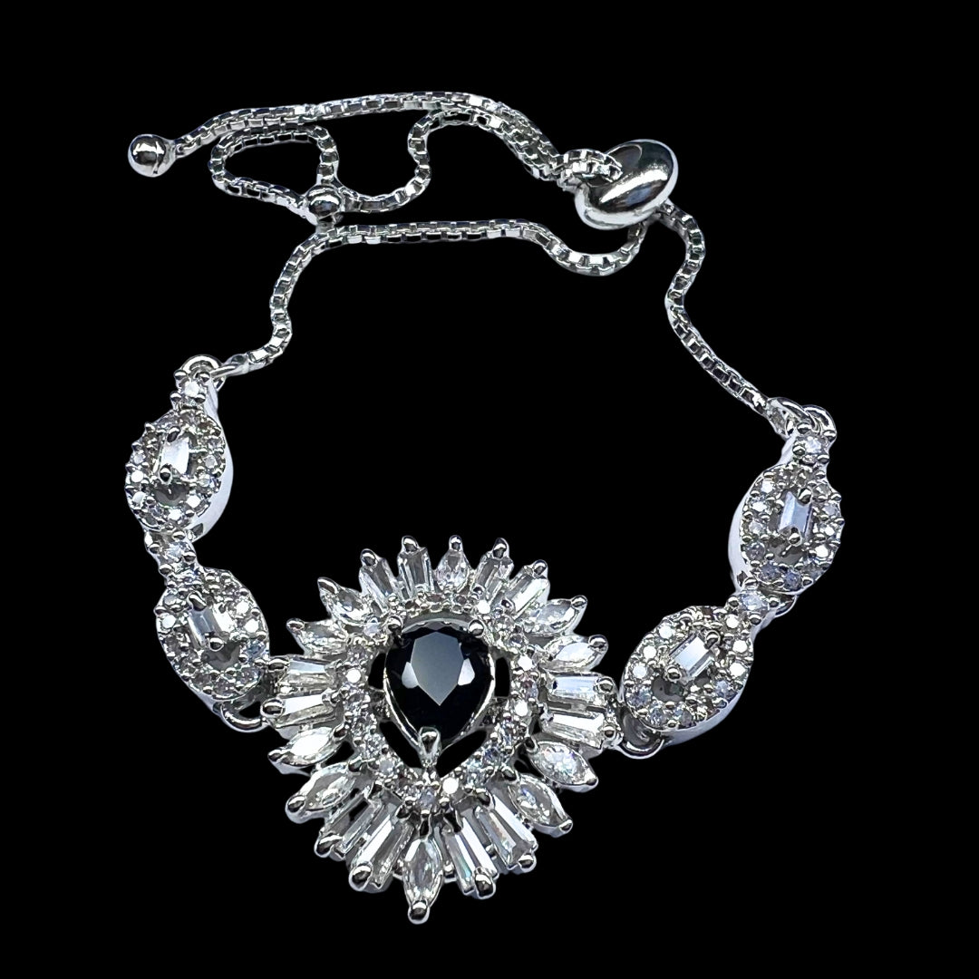 Luxury Black American Diamond Bracelet | Timeless Sparkle for Every Occasion