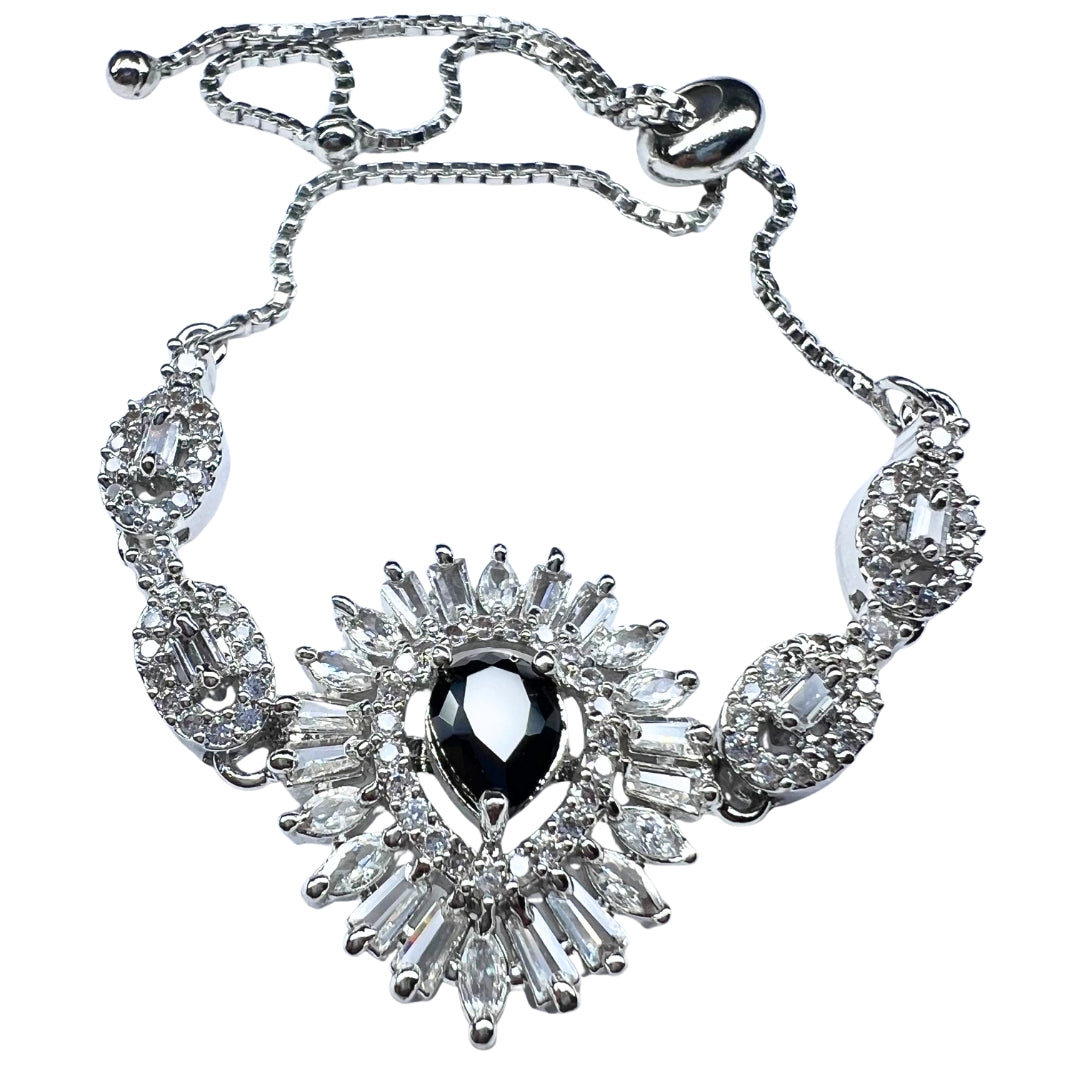 Luxury Black American Diamond Bracelet | Timeless Sparkle for Every Occasion
