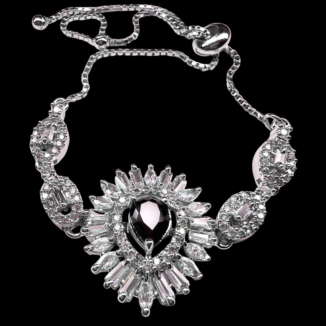 Luxury Black American Diamond Bracelet | Timeless Sparkle for Every Occasion