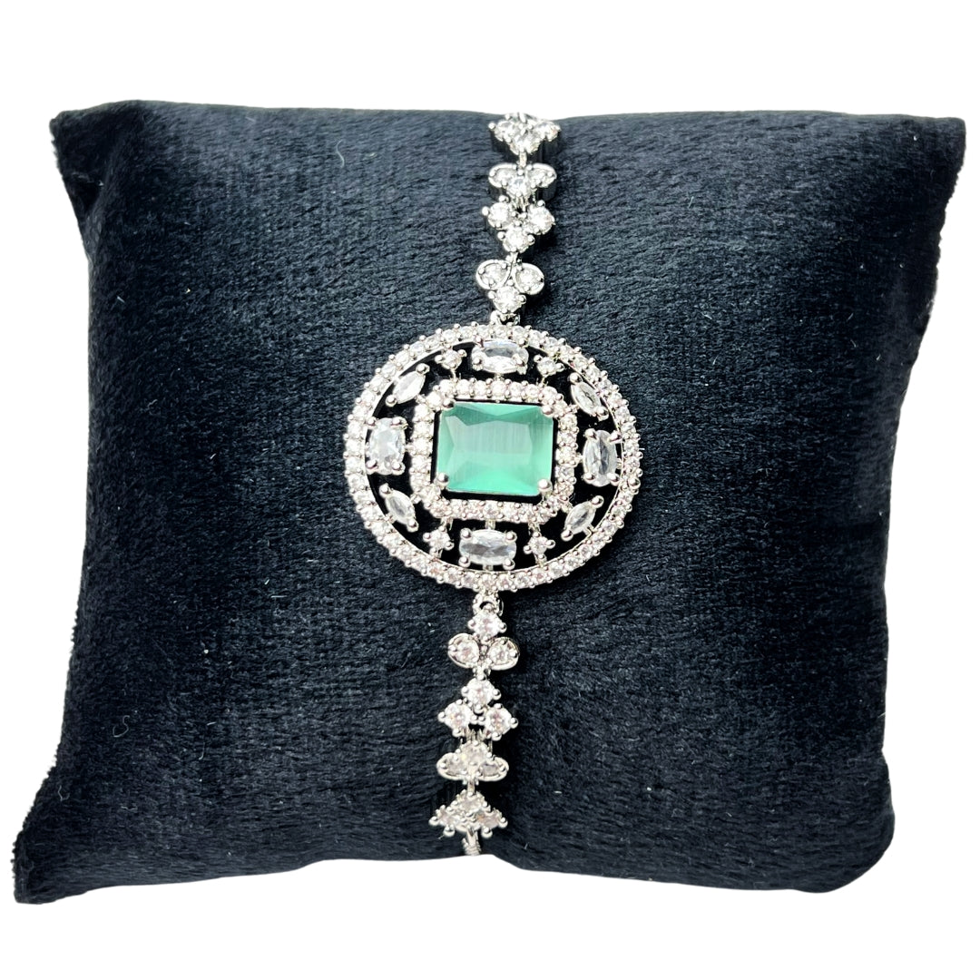 Limited Edition Emerald Green AD Bracelet – Elegant Statement Jewelry for Timeless Style