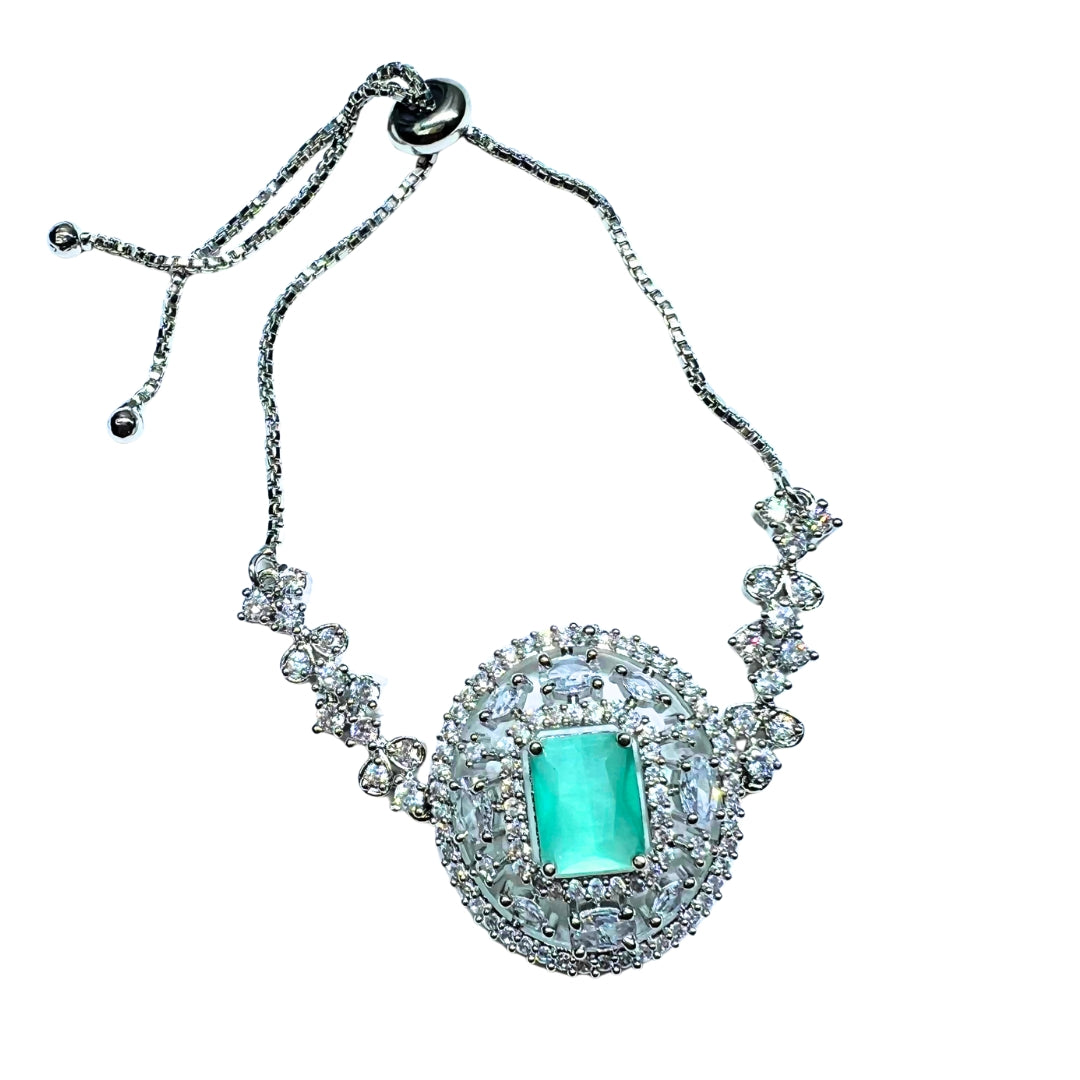Limited Edition Emerald Green AD Bracelet – Elegant Statement Jewelry for Timeless Style