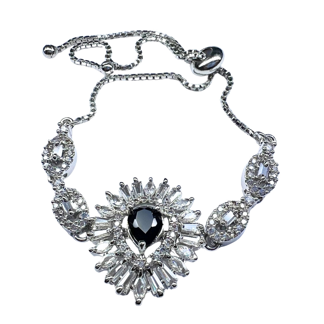Luxury Black American Diamond Bracelet | Timeless Sparkle for Every Occasion