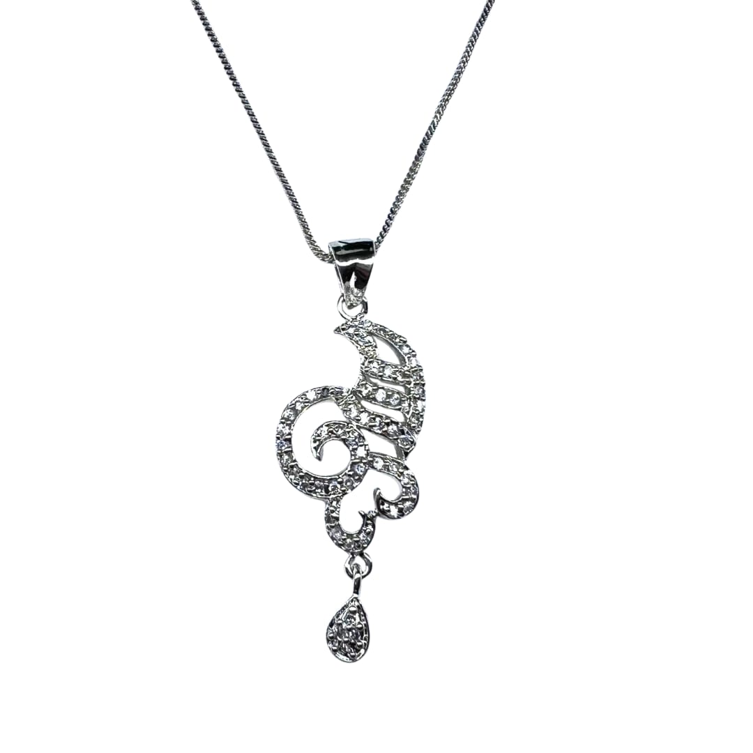 Exquisite American Diamond Peacock Pendant Set with matching earrings– A Dazzling and Elegant Jewelry Collection