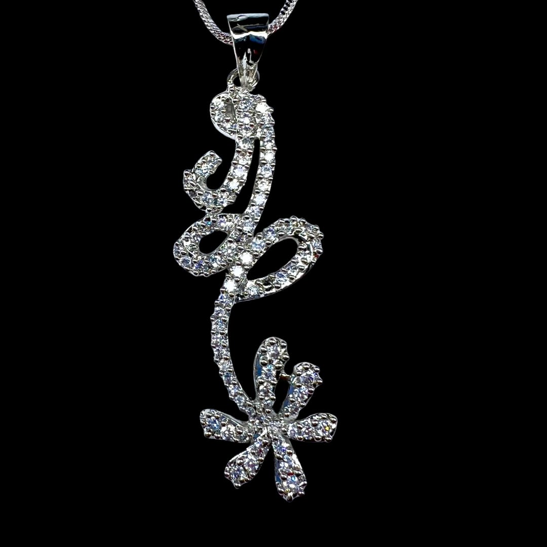 Graceful Floral AD American Diamond Pendant & Earring Set – Elegant Jewelry for Special Occasions