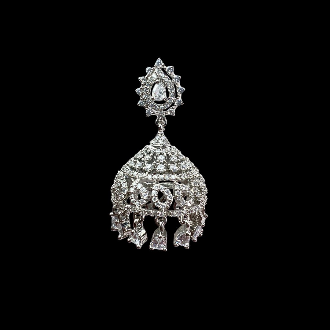 Majestic American Diamond Jhumka : A Timeless Fusion of Tradition and Glamour