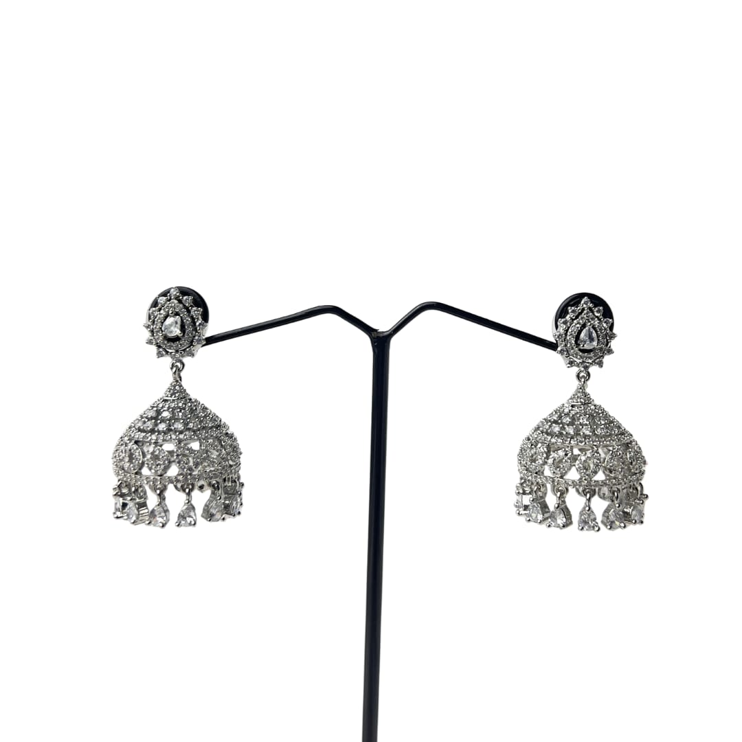 Majestic American Diamond Jhumka : A Timeless Fusion of Tradition and Glamour