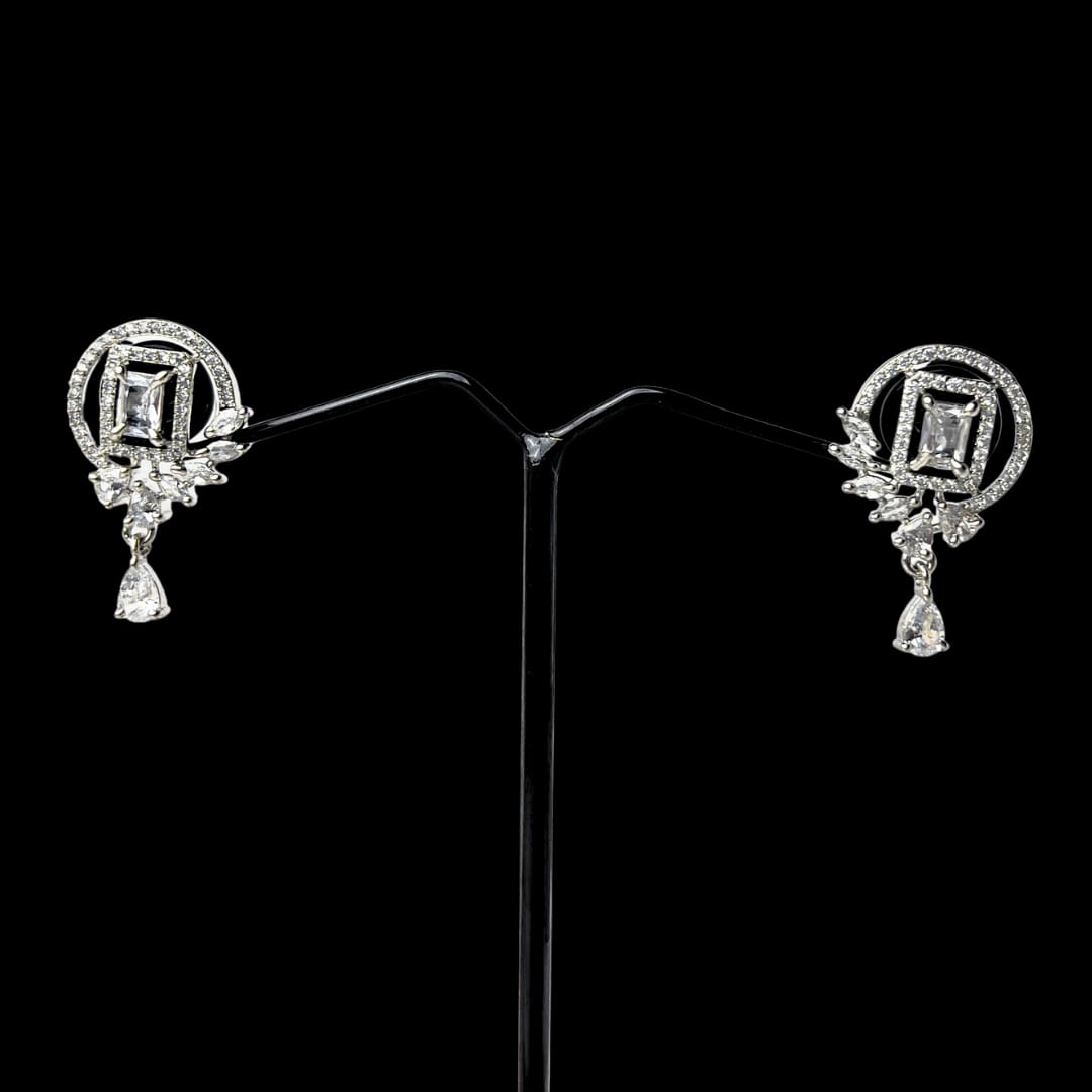 Exquisite American Diamond (AD) Earrings: A Dazzling Blend of Classic Elegance and Modern Sparkle
