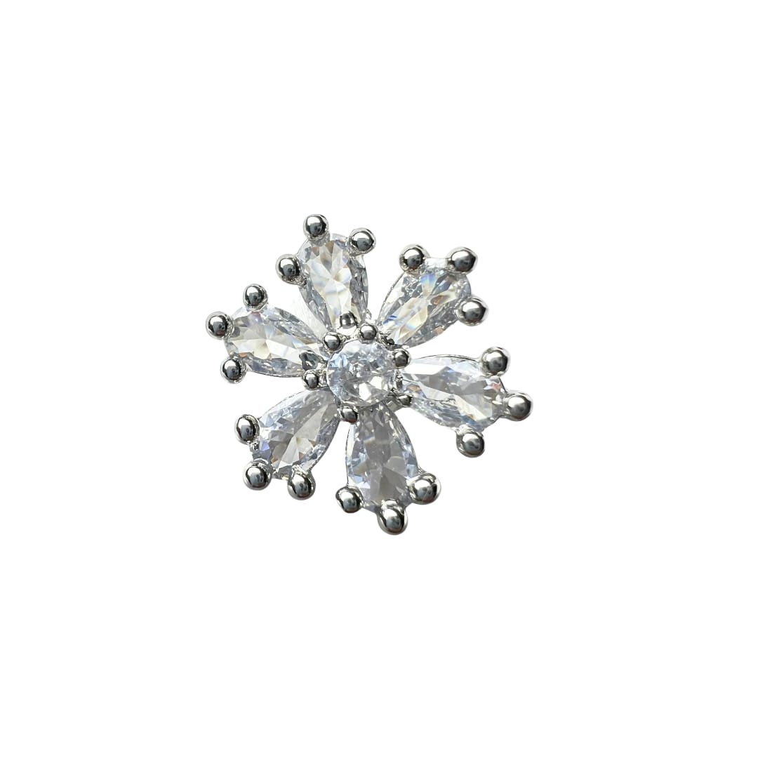 Delicate Floral AD Stud Tops – Timeless American Diamond Jewellery