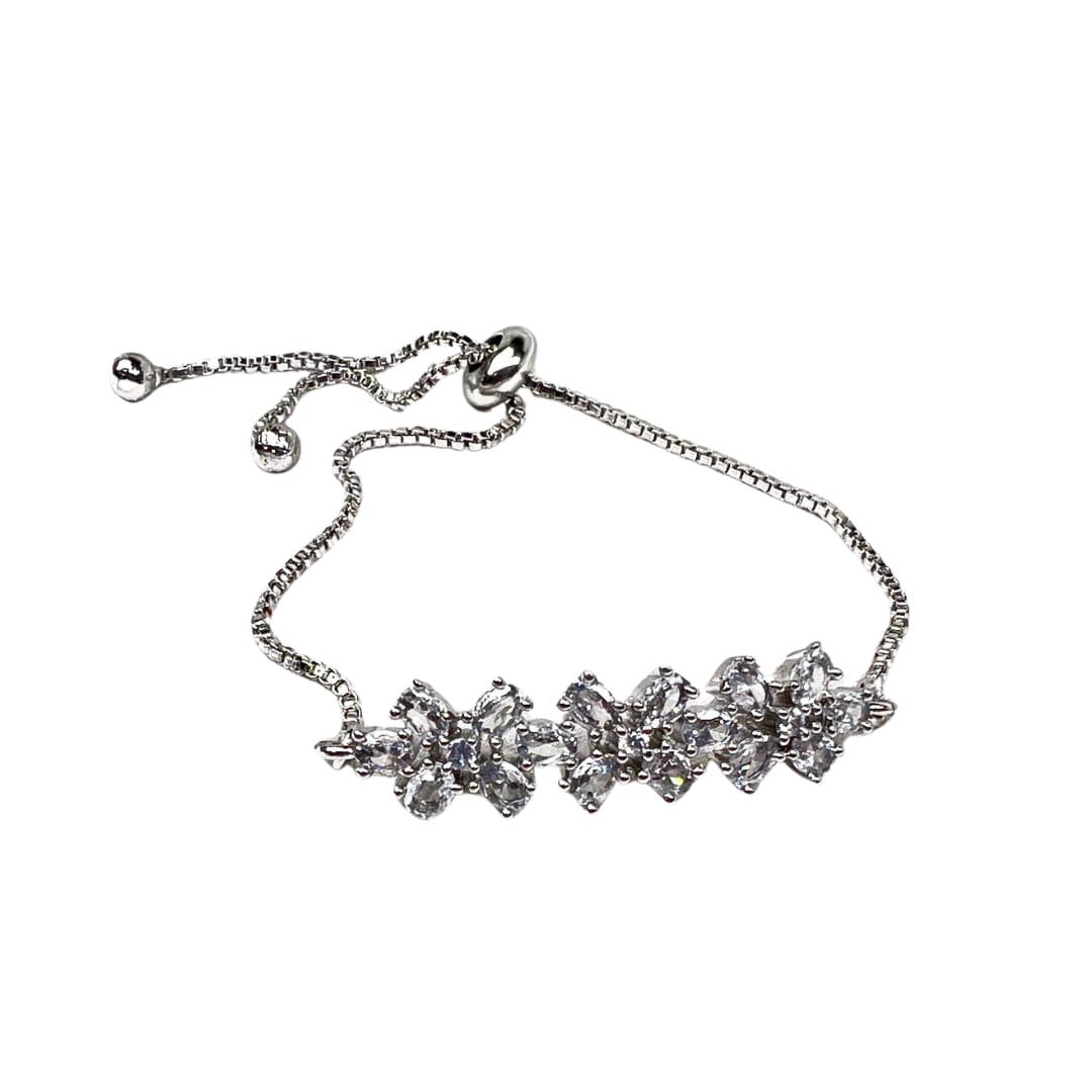 Graceful Leaf AD Bracelet – Dainty American Diamond Wristwear for Elegant Styling