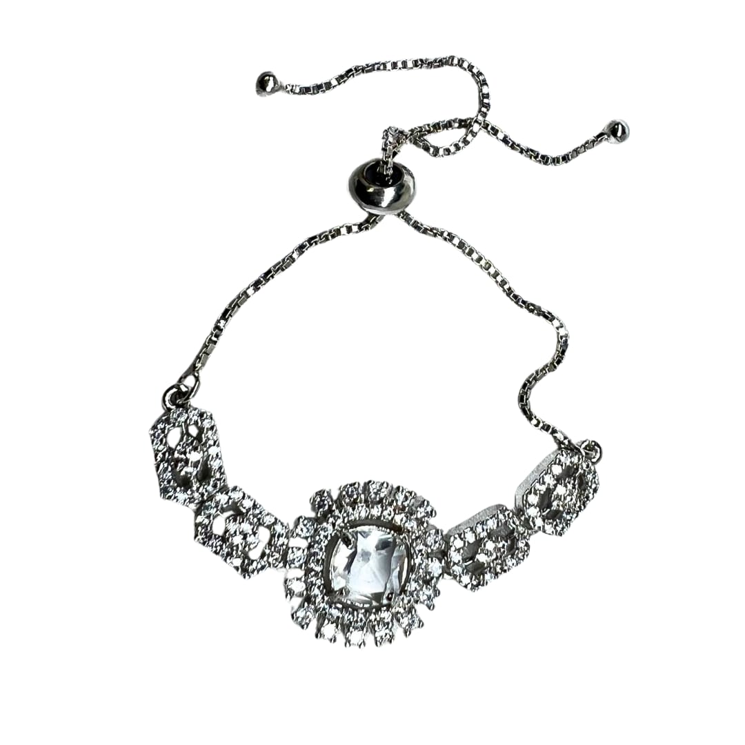 Sparkling American Diamond Bracelet: The Classic Starburst with a Dazzling Clear Stone