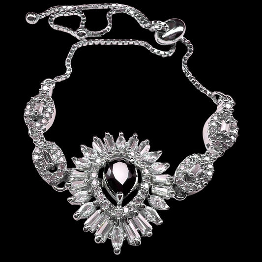 Luxury Black American Diamond Bracelet | Timeless Sparkle for Every Occasion