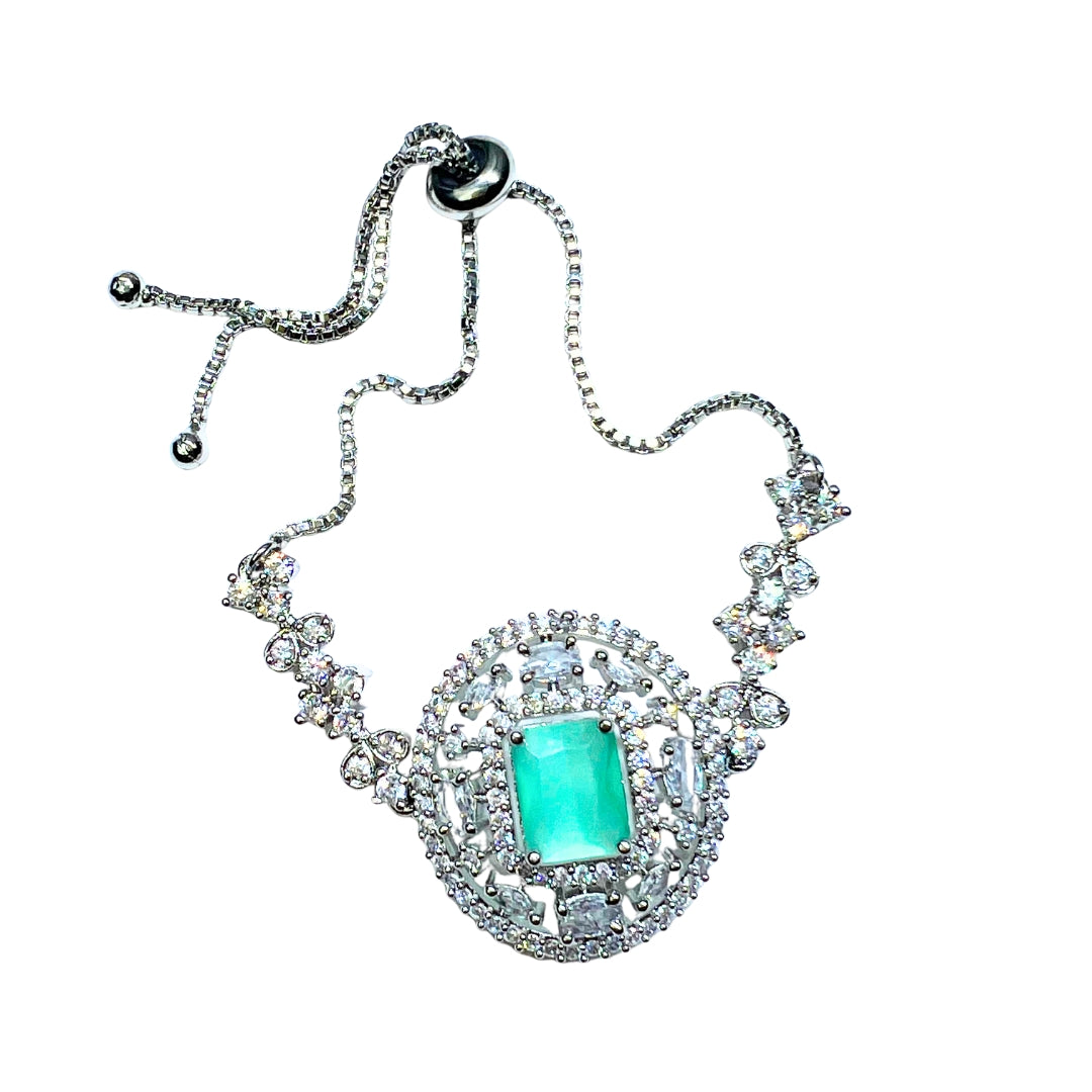 Limited Edition Emerald Green AD Bracelet – Elegant Statement Jewelry for Timeless Style