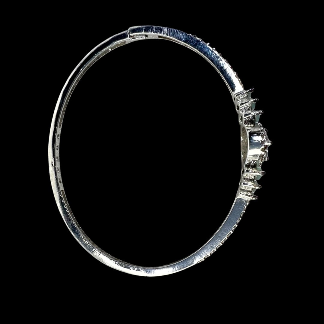 Elegant Purple American Diamond & Crystal Bracelet with Marquise Stones