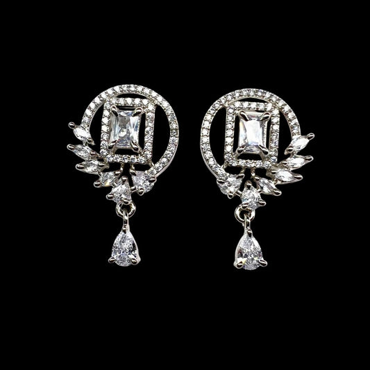 Exquisite American Diamond (AD) Earrings: A Dazzling Blend of Classic Elegance and Modern Sparkle